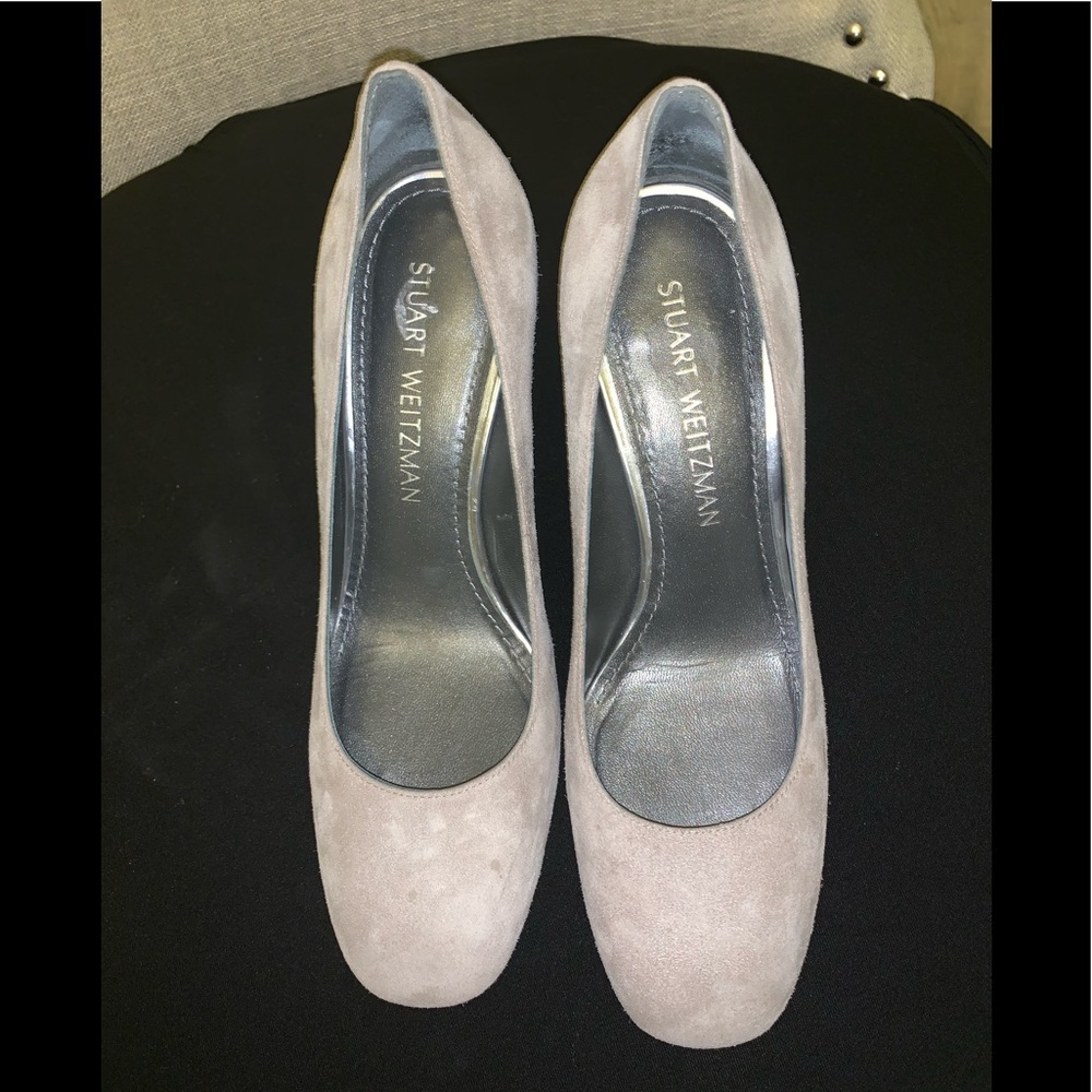 Gray Suede Stuart Weitzman Shoe
